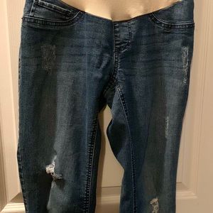 Oh Baby Distressed Straight Leg Maternity Jeans